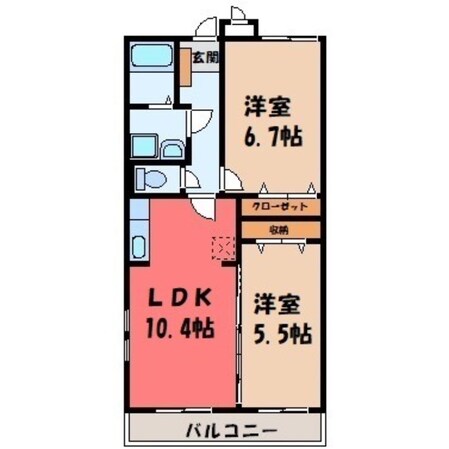 小山駅 徒歩43分 3階の物件間取画像